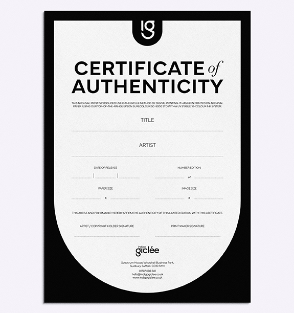 Certificate of Authenticity